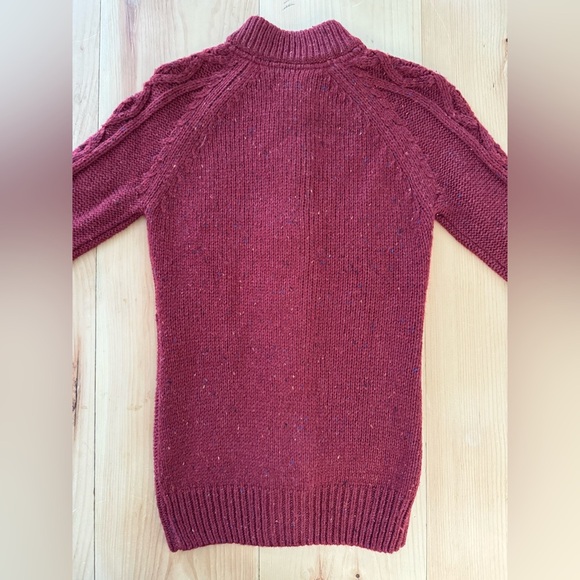 Kids Roots Canada Wool Blend Button Up Crew Neck Spring Cardigan Sweater - Picture 3 of 9